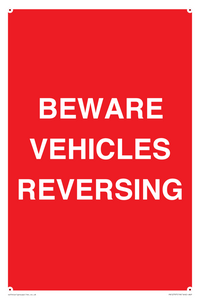 BEWARE VEHICLES REVERSING